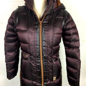 Black Yak women burgundy M puffer down Jacket